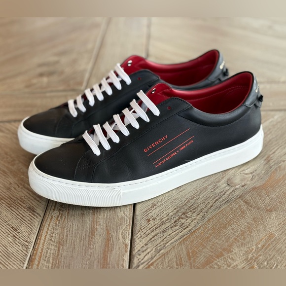 Givenchy Black and Red Loafers with Striking Design